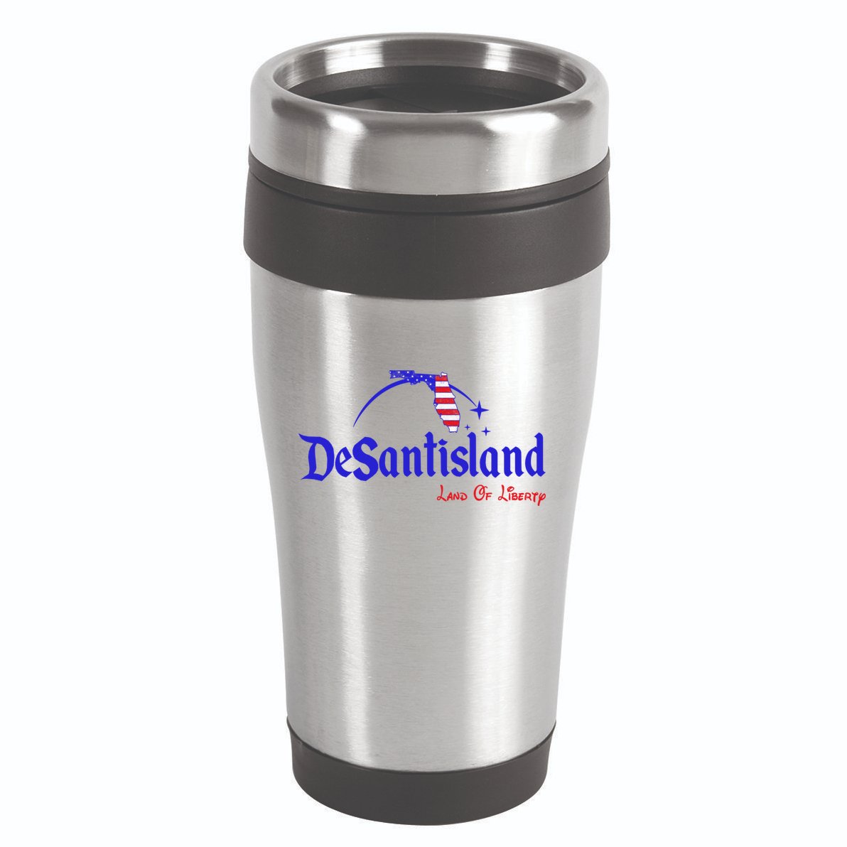 Desantisland Land Of Liberty Florida American Flag 16oz Travel Tumbler
