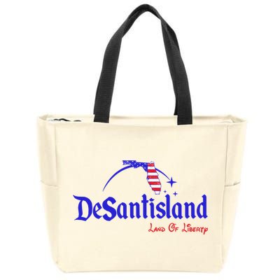 Desantisland Land Of Liberty Florida American Flag Zip Tote Bag
