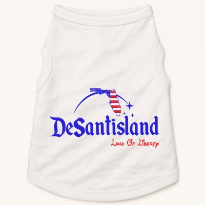 Desantisland Land Of Liberty Florida American Flag Doggie Tank