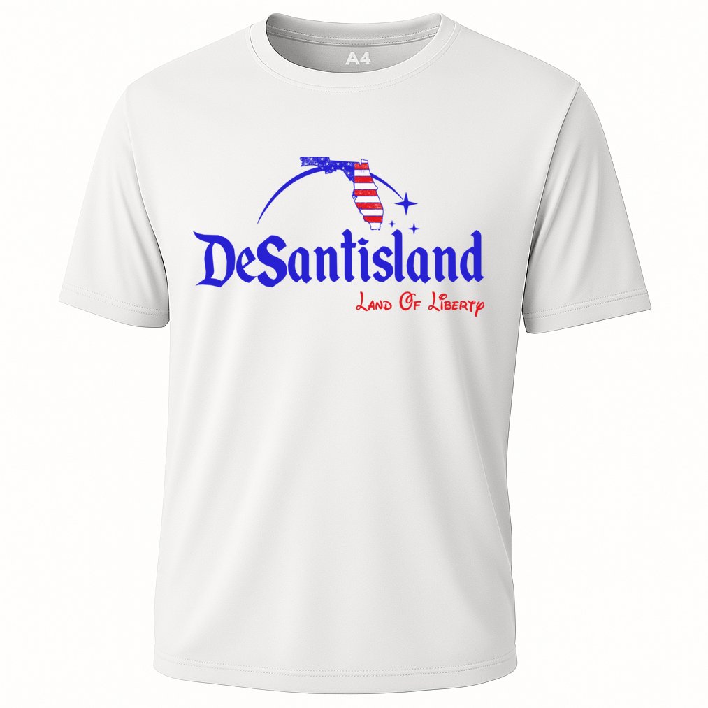 Desantisland Land Of Liberty Florida American Flag Performance Shirt