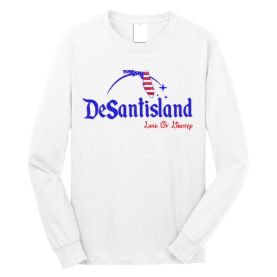 Desantisland Land Of Liberty Florida American Flag Long Sleeve Shirt