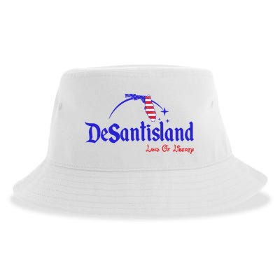 Desantisland Land Of Liberty Florida American Flag Sustainable Bucket Hat
