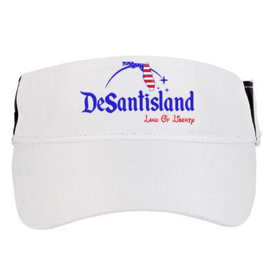 Desantisland Land Of Liberty Florida American Flag Adult Drive Performance Visor