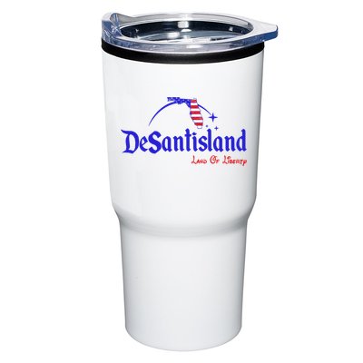 Desantisland Land Of Liberty Florida American Flag Tumbler