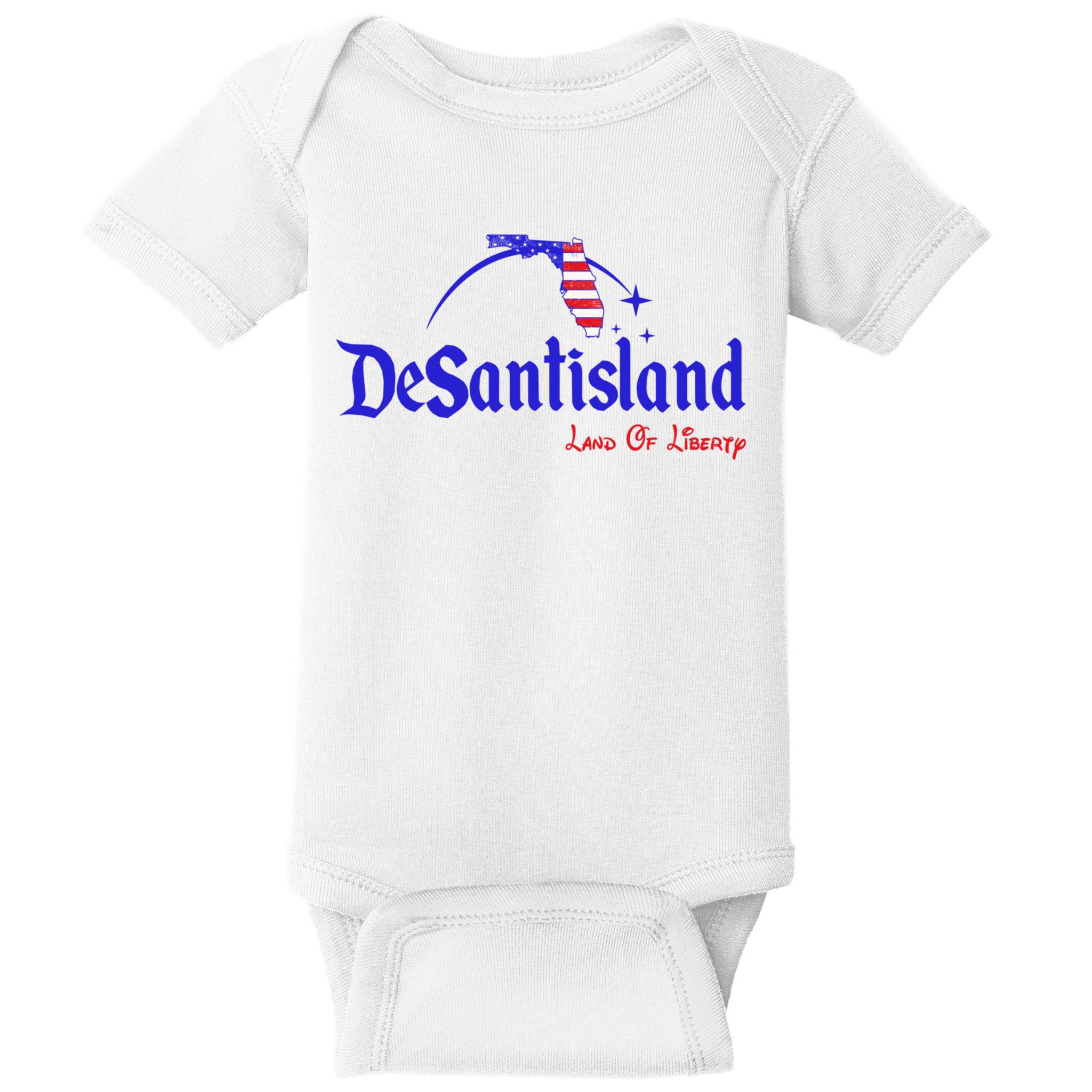 Desantisland Land Of Liberty Florida American Flag Baby Bodysuit