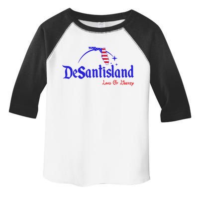 Desantisland Land Of Liberty Florida American Flag Toddler Fine Jersey T-Shirt