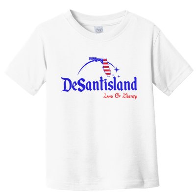 Desantisland Land Of Liberty Florida American Flag Toddler T-Shirt