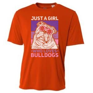 Dog Lover Owner Pet Animal Just A Girl Who Loves Bulldogs Cooling Performance Crew T-Shirt