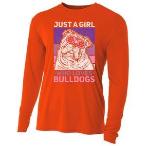 Dog Lover Owner Pet Animal Just A Girl Who Loves Bulldogs Cooling Performance Long Sleeve Crew