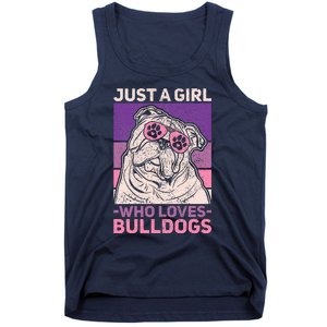 Dog Lover Owner Pet Animal Just A Girl Who Loves Bulldogs Tank Top