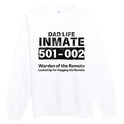 Dad Life Prisoner Inmate Funny Jail Halloween Costume Premium Crewneck Sweatshirt