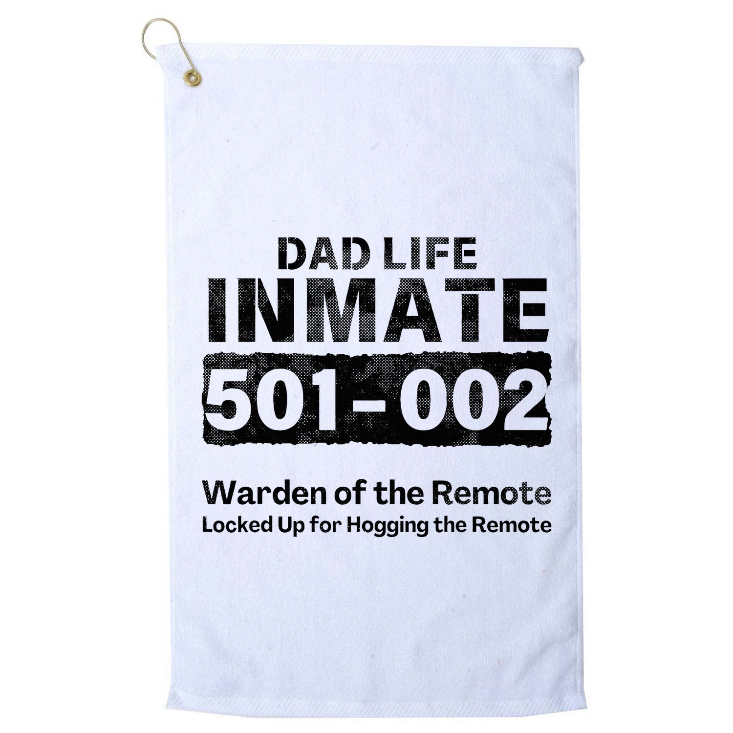 Dad Life Prisoner Inmate Funny Jail Halloween Costume Golf Towel
