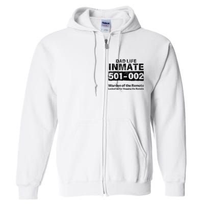 Dad Life Prisoner Inmate Funny Jail Halloween Costume Full Zip Hoodie