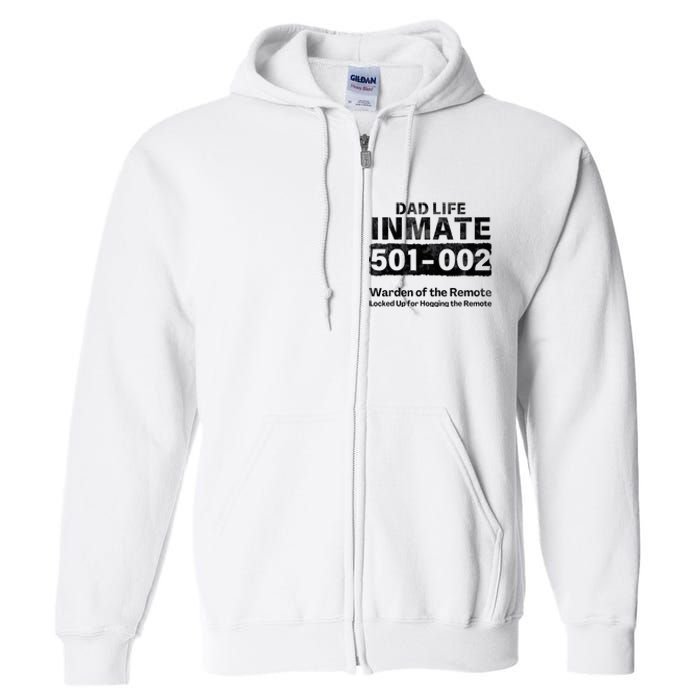 Dad Life Prisoner Inmate Funny Jail Halloween Costume Full Zip Hoodie