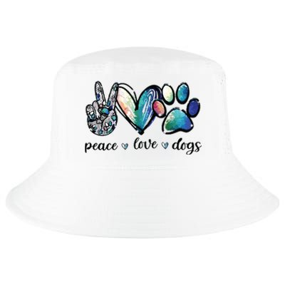 Dog Lover Peace Love Dogs Puppy Paw Cool Comfort Performance Bucket Hat