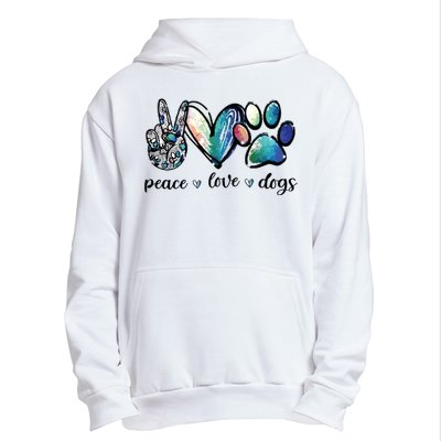 Dog Lover Peace Love Dogs Puppy Paw Urban Pullover Hoodie