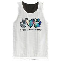 Dog Lover Peace Love Dogs Puppy Paw Mesh Reversible Basketball Jersey Tank