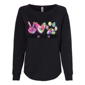 Dog Lover Peace Love Dogs Tie Dye Rescue Puppy Gifts Womens Womens California Wash Sweatshirt