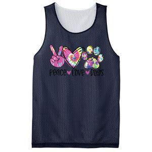 Dog Lover Peace Love Dogs Tie Dye Rescue Puppy Gifts Womens Mesh Reversible Basketball Jersey Tank