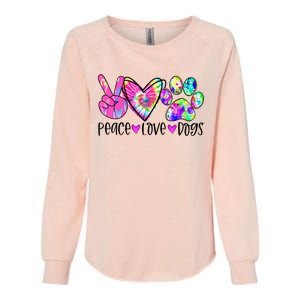 Dog Lover Peace Love Dogs Tie Dye Rescue Puppy Funny Gift Cool Gift Womens California Wash Sweatshirt