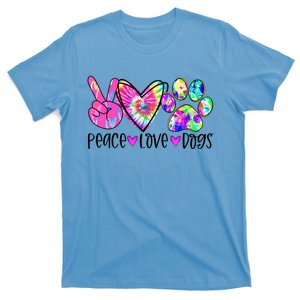 Dog Lover Peace Love Dogs Tie Dye Rescue Puppy Funny Gift Cool Gift T-Shirt