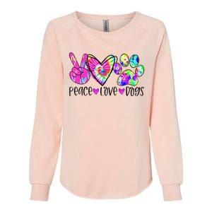 Dog Lover Peace Love Dogs Tie Dye Rescue Puppy Gifts Womens California Wash Sweatshirt