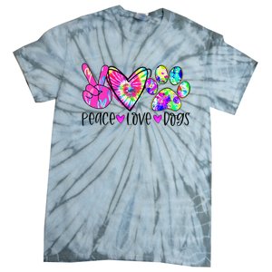 Dog Lover Peace Love Dogs Tie Dye Rescue Puppy Gifts Tie-Dye T-Shirt