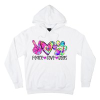 Dog Lover Peace Love Dogs Tie Dye Rescue Puppy Gifts Hoodie