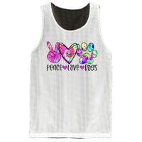 Dog Lover Peace Love Dogs Tie Dye Rescue Puppy Gifts Mesh Reversible Basketball Jersey Tank