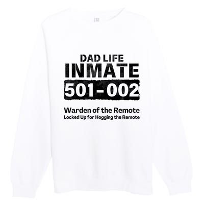 Dad Life Prisoner Inmate Funny Jail Halloween Costume Premium Crewneck Sweatshirt