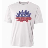 Distressed Libertarian Porcupine Cool Stylized Freedom Cooling Performance Crew T-Shirt