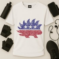 Distressed Libertarian Porcupine Cool Stylized Freedom Cooling Performance Crew T-Shirt
