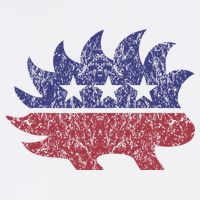 Distressed Libertarian Porcupine Cool Stylized Freedom Cooling Performance Crew T-Shirt