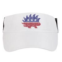 Distressed Libertarian Porcupine Cool Stylized Freedom Adult Drive Performance Visor