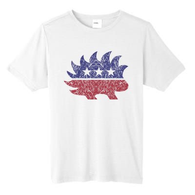 Distressed Libertarian Porcupine Cool Stylized Freedom Tall Fusion ChromaSoft Performance T-Shirt