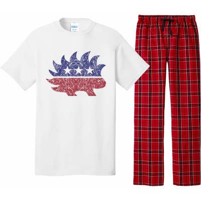 Distressed Libertarian Porcupine Cool Stylized Freedom Pajama Set