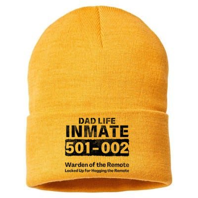 Dad Life Prisoner Inmate Jail Halloween Costume Sustainable Knit Beanie