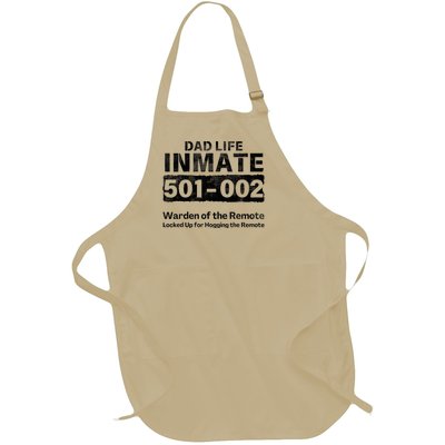 Dad Life Prisoner Inmate Jail Halloween Costume Full-Length Apron With Pockets