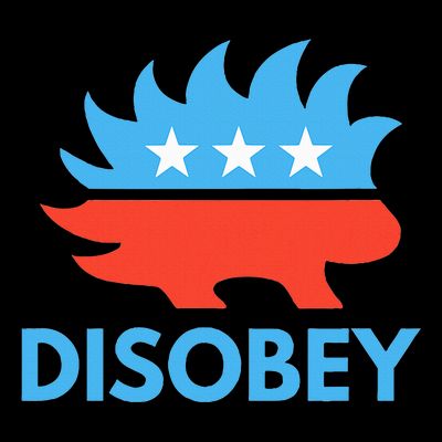Disobey Libertarian Porcupine Resist Tyranny Gift T-Shirt
