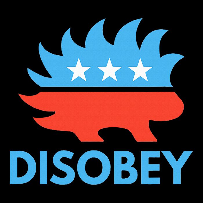 Disobey Libertarian Porcupine Resist Tyranny Gift Bucket Hat