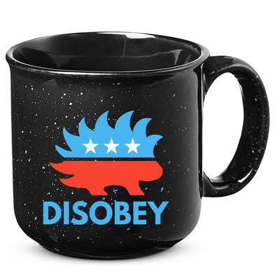 Disobey Libertarian Porcupine Resist Tyranny Gift 15oz Campfire Ceramic Mug