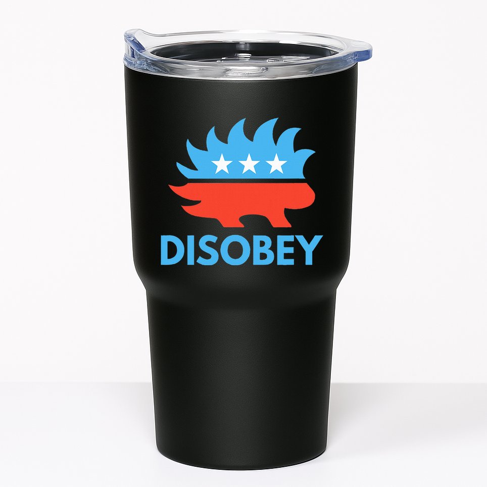 Disobey Libertarian Porcupine Resist Tyranny Gift Tumbler