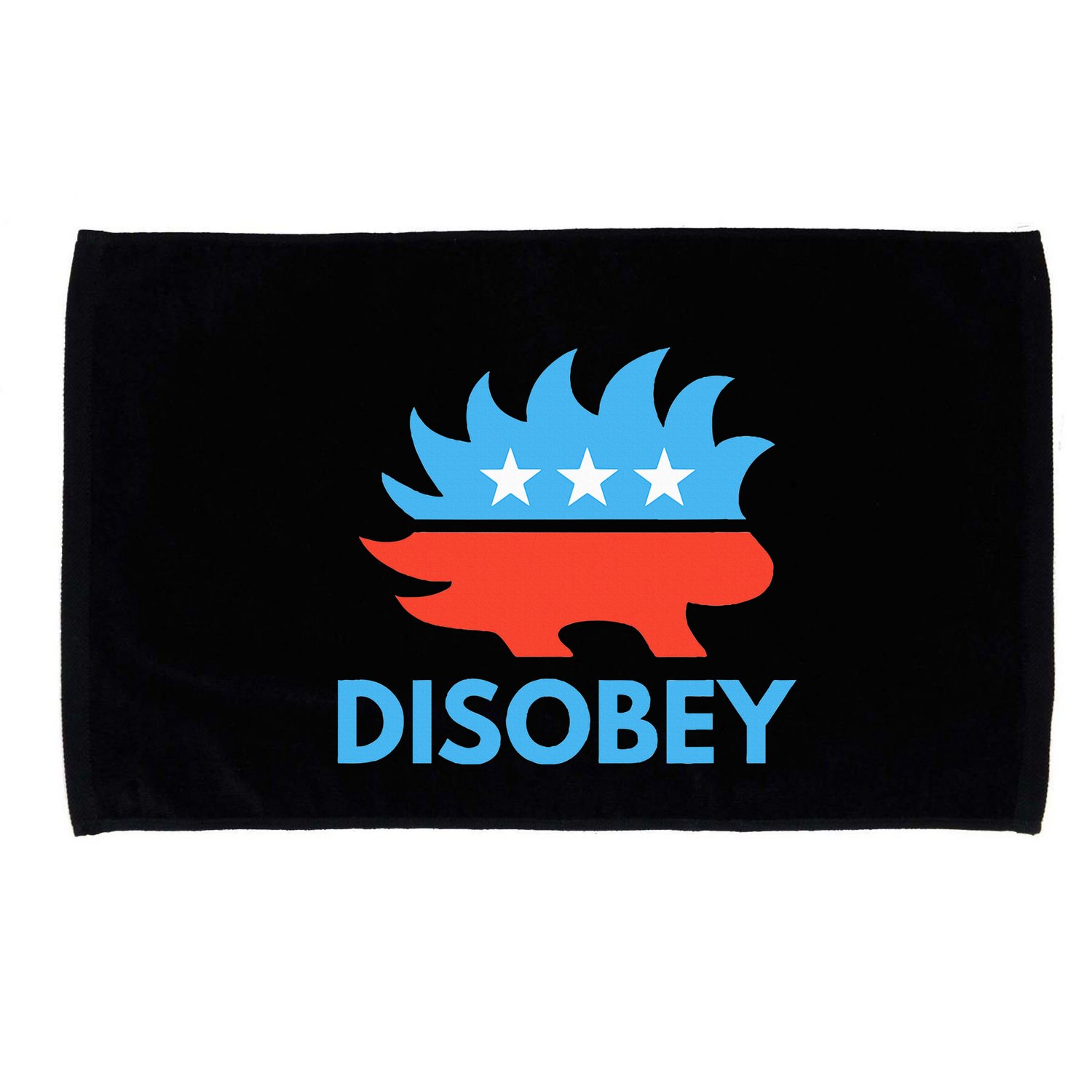 Disobey Libertarian Porcupine Resist Tyranny Gift Microfiber Hand Towel