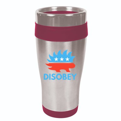 Disobey Libertarian Porcupine Resist Tyranny Gift 16oz Travel Tumbler