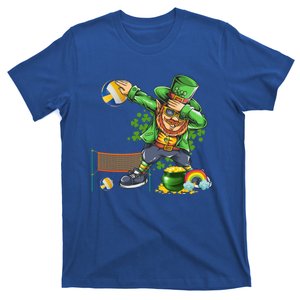 Dabbing Leprechaun Playing Volleyball Patrick Day Shamrock Cute Gift T-Shirt