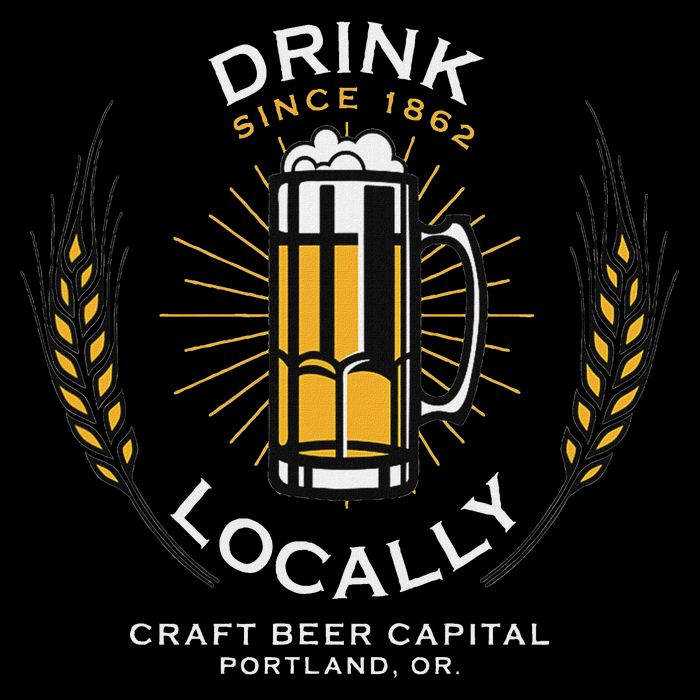 Drink Locally Portland Or Craft Beer Brewery Sustainable Bucket Hat