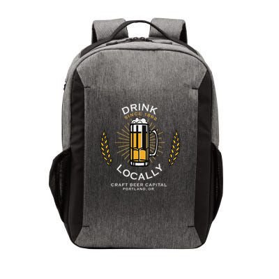 Drink Locally Portland Or Craft Beer Brewery Vector Backpack