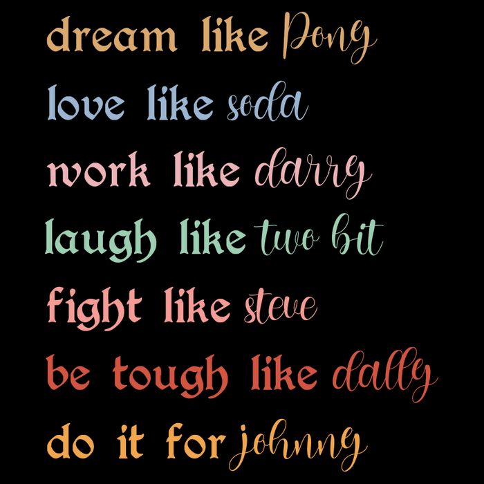 Dream Like Pony Love Like Soda Work Like Darry Laugh Like Two Bit Wool Snapback Cap