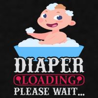 Diaper Loading Please Wait Ladies PosiCharge Tri-Blend Wicking Tank
