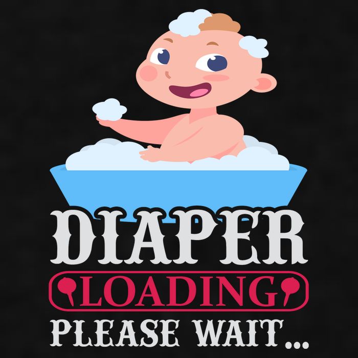 Diaper Loading Please Wait Ladies PosiCharge Tri-Blend Wicking Tank